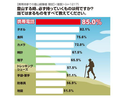 登山で必ず持っていくもの