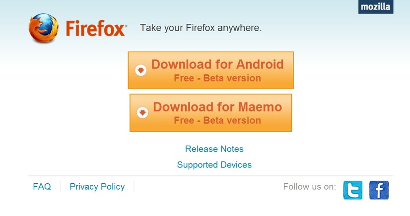 ベータ版はMozillaのサイトにて無料でダウンロードできる。Maemoにも対応