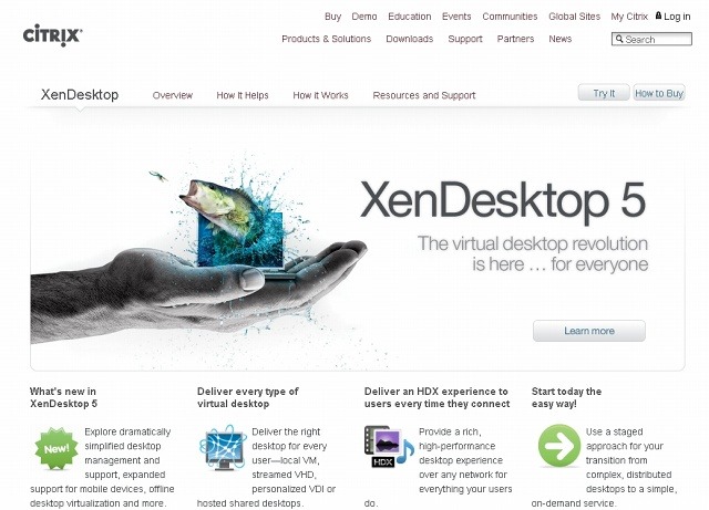 「XenDesktop」サイト（画像）