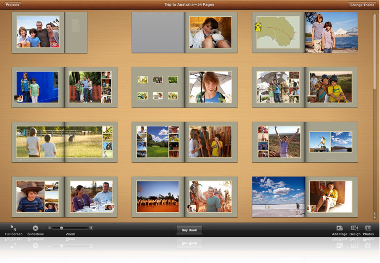 iPhoto’11の「フォトブック」レイアウト