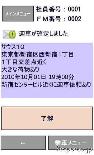 ソフトバンクモバイルなどスマートフォンを利用したタクシー配車管理システムを開発 参考資料