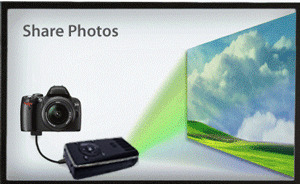 デジタル一眼レフカメラからの投影イメージ