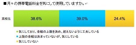 月々の携帯電話料金を気にして使用していますか？