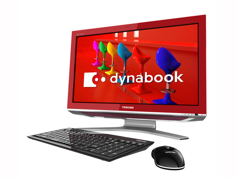 液晶一体型の「dynabook Qosmio D710/T5B」（シャイニーレッド）