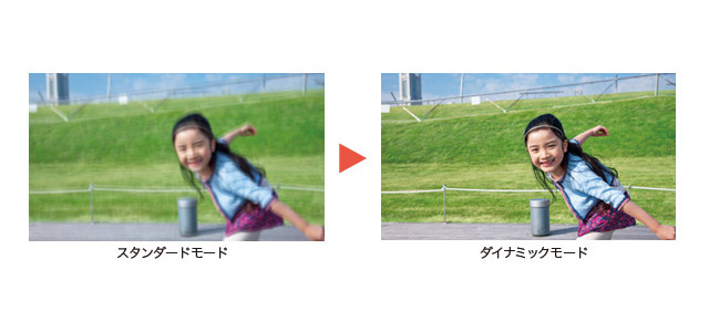 歩き撮りの手ブレを防ぐ「電子式手ブレ補正（ダイナミックモード）」のイメージ
