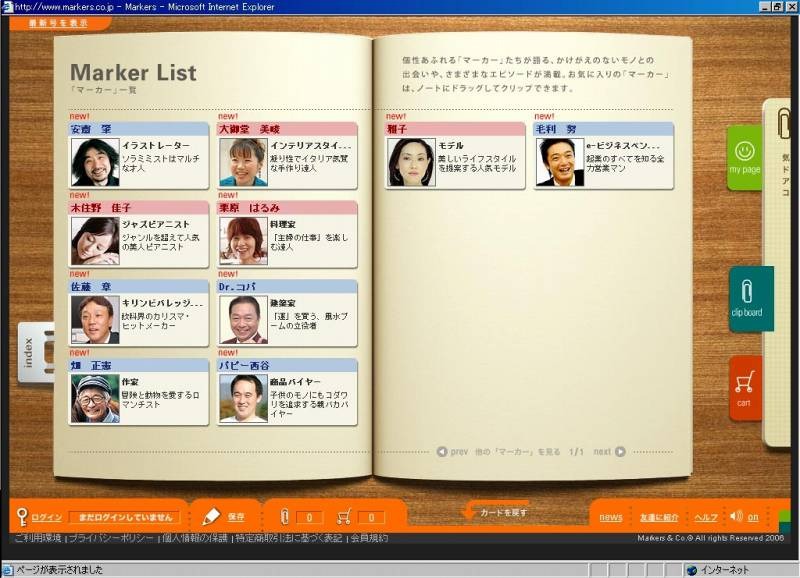 現在のマーカーは10人。今後アイテム数とともに増える予定