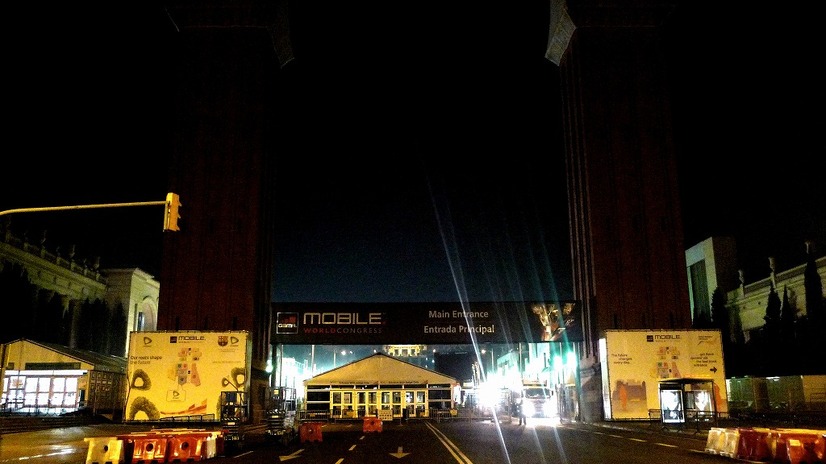 MWC開催前夜の会場風景