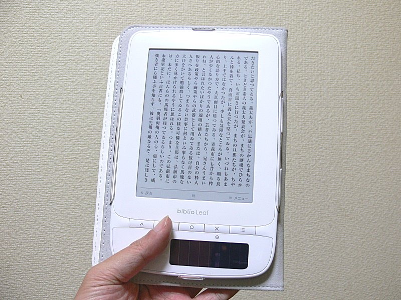 こうして片手で持って読むスタイルも苦にならない。電車の中で吊革につかまって読むのにも向いていると感じた