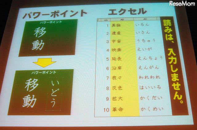 Excelで手軽に作成＆活用するフラッシュ型教材…霧島市立国分北小学校 Excelなら読みの入力は不要