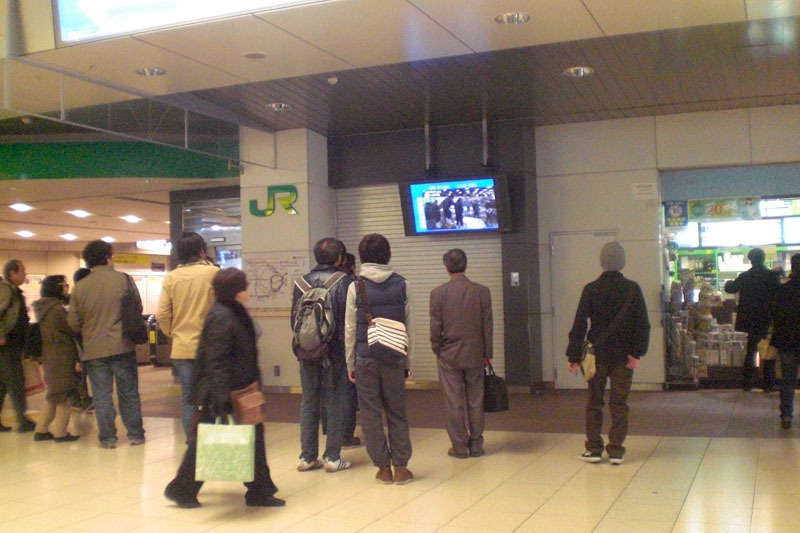 14日午後の立川駅