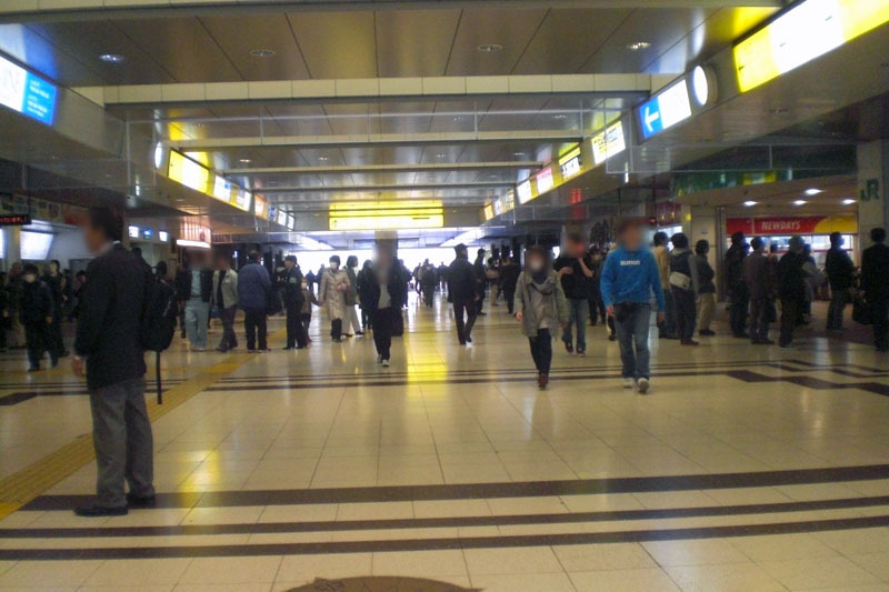 14日午後の立川駅