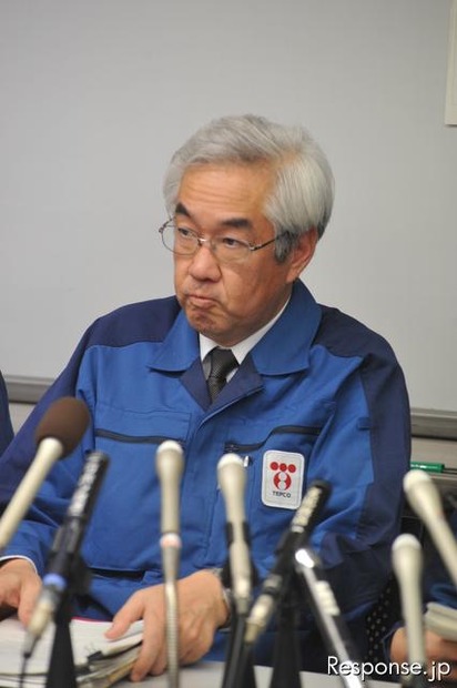 原子力・立地本部長の武藤栄副社長 （21日・東電本店）　撮影＝石田信一郎