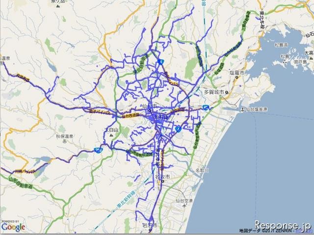 東日本大地震 被災地エリアの「通れた道路」情報（3月22日現在）