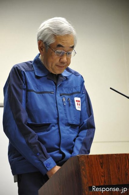 海洋放出「心からお詫び」武藤栄東電副社長 （9日・東京電力本店）　撮影＝中島みなみ