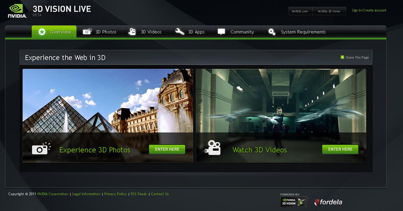 NVIDIAの3Dコミュニティ「3DVisionLive.com」より