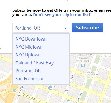「Google Offers」の対応エリア