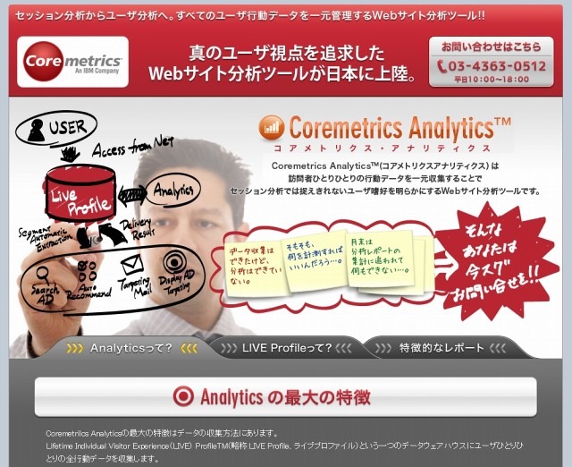 Coremetrics Analytics社サイト