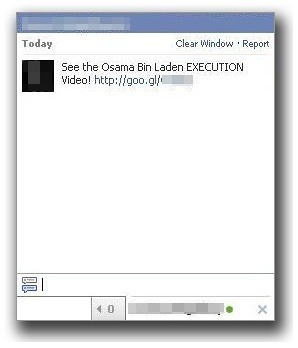Facebookのチャットに送られてきた不正なリンクを含むメッセージ