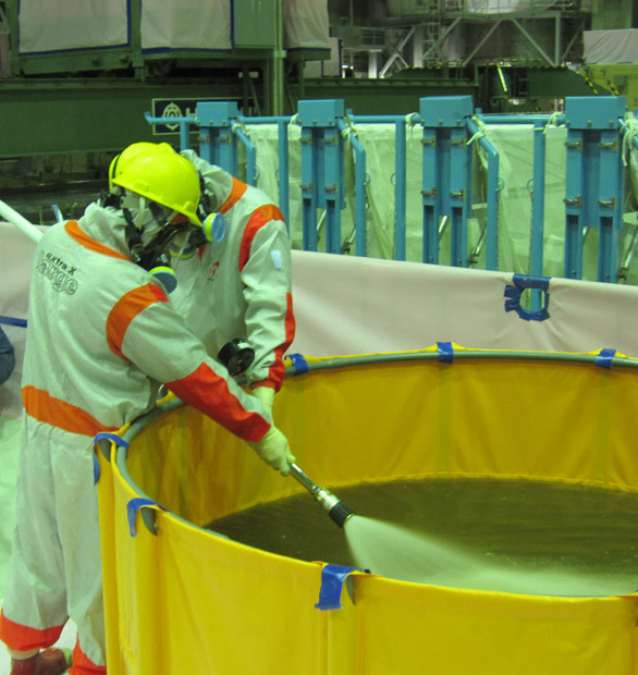 原子炉建屋内仮設プールへの送水状況（4号機）