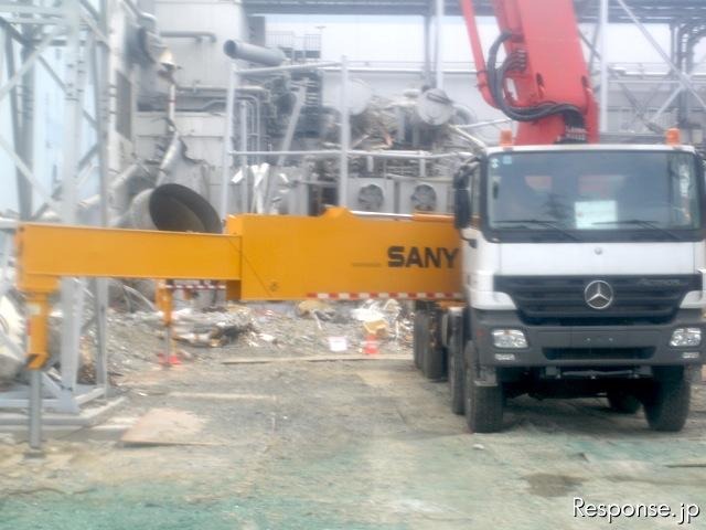 福島第一原子力発電所3号機原子炉建屋付近がれきの状況（5月21日撮影）