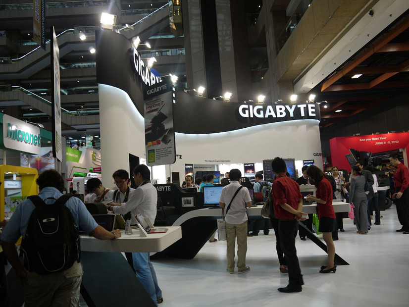 世貿中心会場で存在感を示していたGIGABYTE