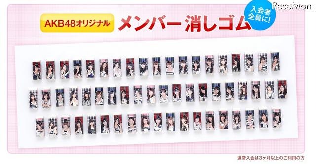 AKB48合格グッズプレゼントキャンペーン…家庭教師のトライ6/20より AKB48オリジナル メンバー消しゴム