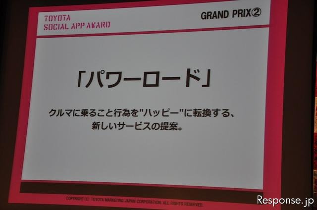 TOYOTA SOCIAL APP AWARD受賞発表会のようす
