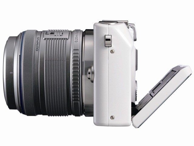 「OLYMPUS PEN Lite E-PL3」の液晶可動イメージ