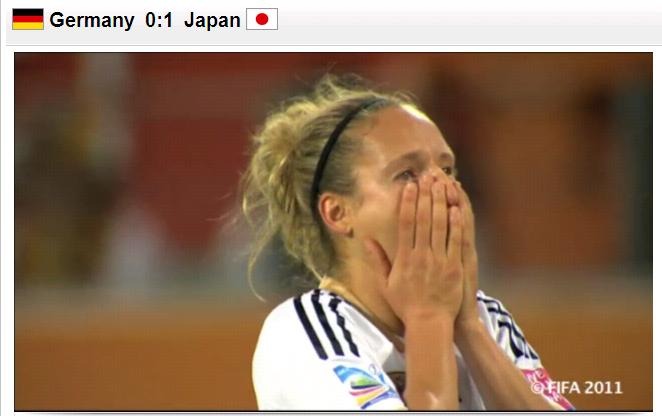 まさか日本に……試合終了の瞬間のドイツの選手