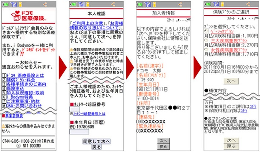 「ドコモ 医療保険」の画面イメージ