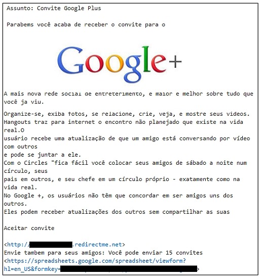 7月にKaspersky Labが発見したGoogle＋の偽招待状