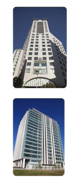 新オフィスのイメージ。本社オフィス（上）と新横浜オフィス（下）