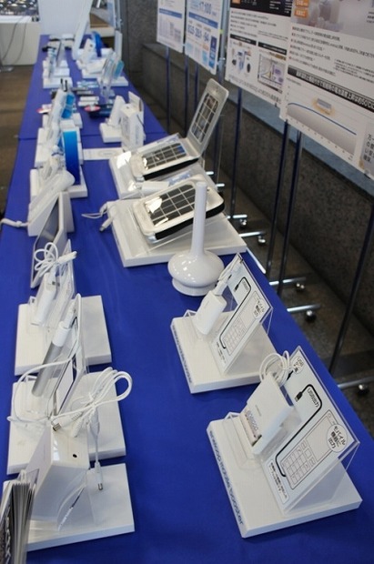 会場に展示されたエネループシリーズ