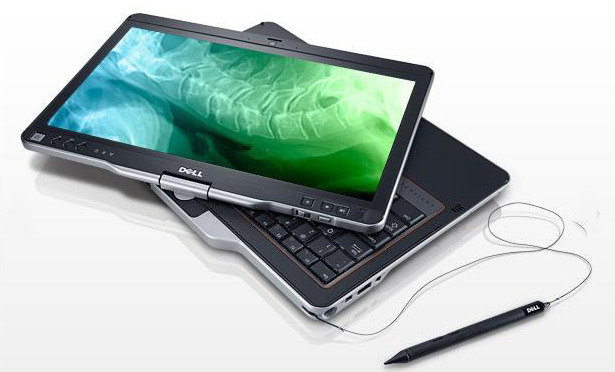 「Latitude XT3」のタブレットPCのような利用イメージ