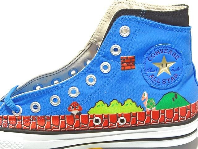ゲーム画面がそのままシューズになった！？「ALL STAR SUPER MARIO BROS. CS HI」・・・週刊マリオグッズコレクション第149回 ブルー・左足左側