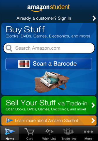 iPhone／iPod Touchアプリ「Amazon Student」