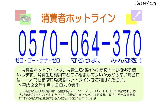 消費者ホットライン