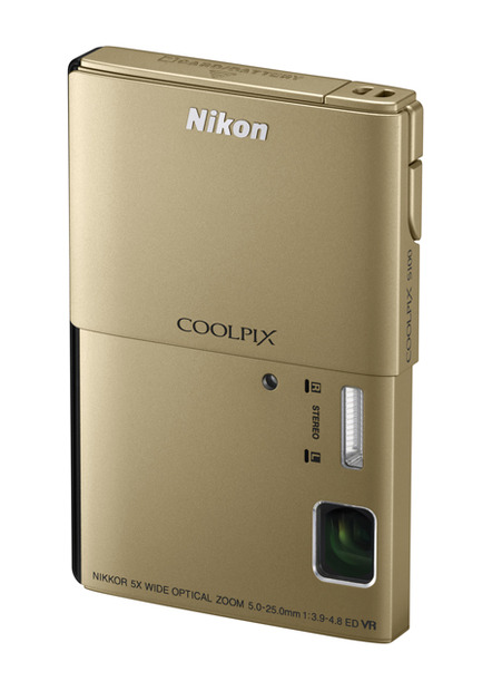 「COOLPIX S100」シャイニーゴールド