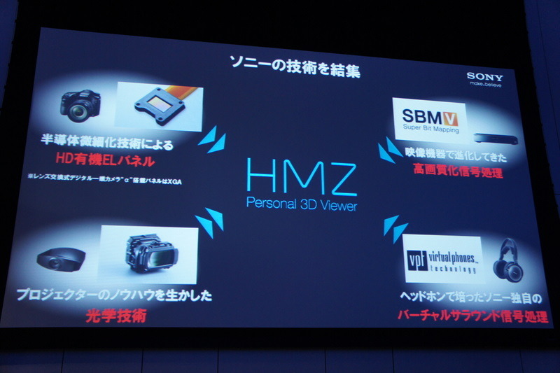 ソニー ヘッドマウントディスプレイ HMZ-T1　発表会