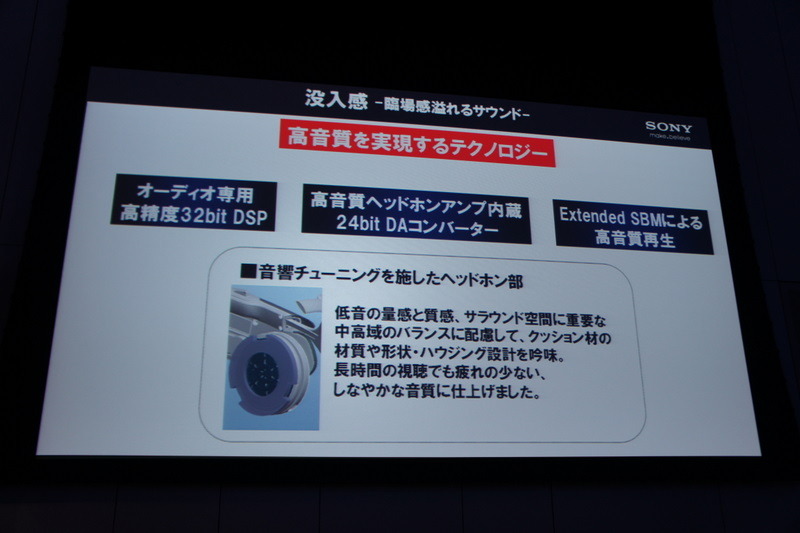 ソニー ヘッドマウントディスプレイ HMZ-T1　発表会