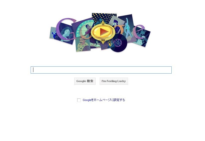 各年代のフレディ・マーキュリーのイラストをあしらったロゴ