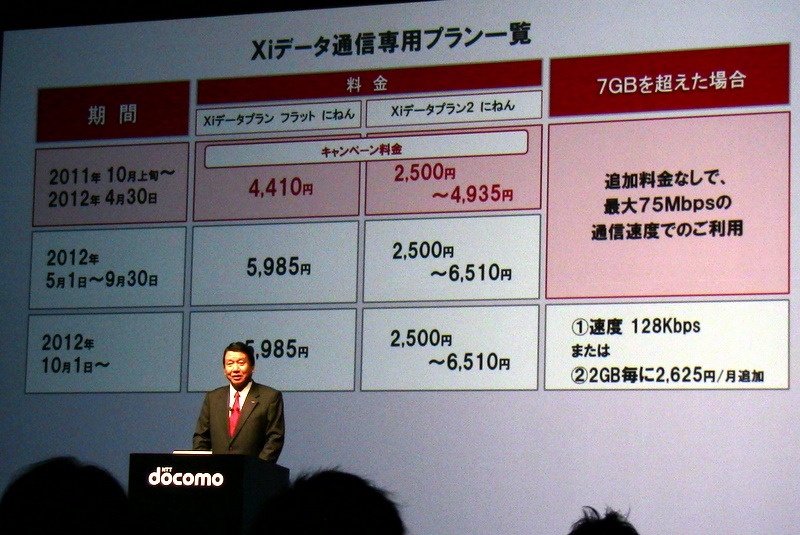 NTTドコモ、LTE対応タブレット発表会