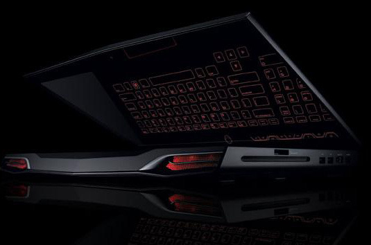 17.3型「ALIENWARE M17x」のイルミネーションのイメージ
