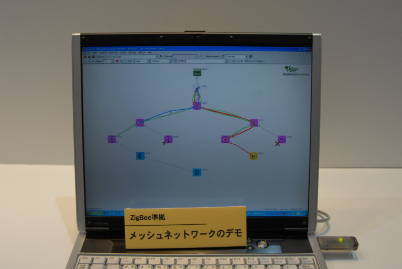 　「WiMAX」「HSDPA」「CDMA EV-DO」など、移動通信技術のキーワードがにぎやかなWIRELESS JAPAN 2006だが、「ZigBee」という無線技術も多く見られる。