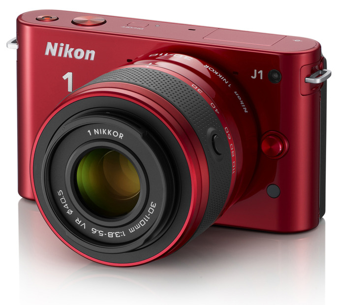 「Nikon 1 J1 ダブルズームキット」レッド