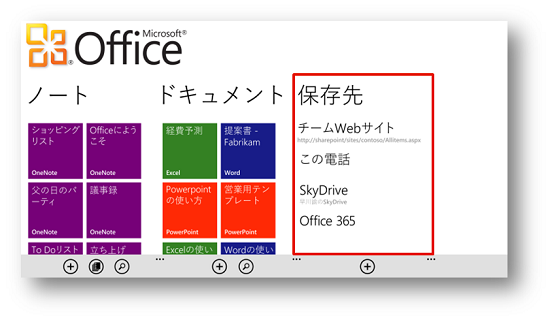 Windows　Phone画面例