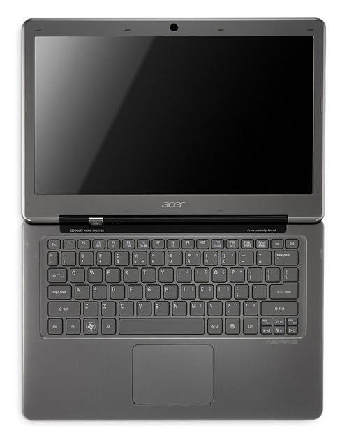 「Aspire S3」シリーズのディスプレイ全開時
