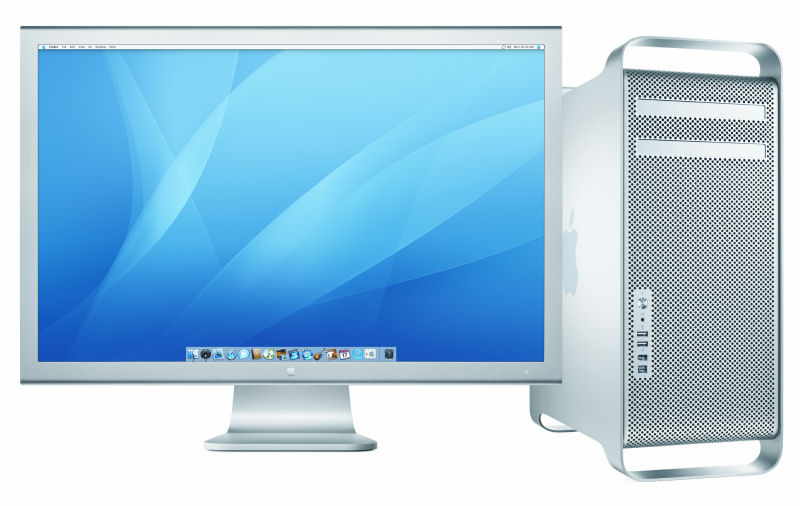 　アップルコンピュータは、デスクトップワークステーション「Mac Pro」を発表した。「Power Mac」シリーズのCPUをIntelアーキテクチャーに置き換えたものだ。すべてのモデルでデュアルコアの「Intel Xeon」を2つ搭載し、クアッドコアを実現している。