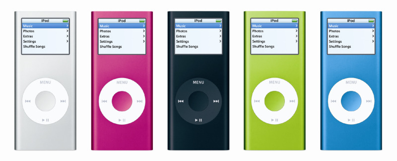 　米アップルコンピュータは、ボディーにアルミニウムを採用した「iPod nano」の新モデルを発表した。色はシルバー、ピンク、グリーン、ブルー、ブラックの5色。フラッシュメモリーの容量は2Gバイト、4Gバイト、8Gバイトの3種類。