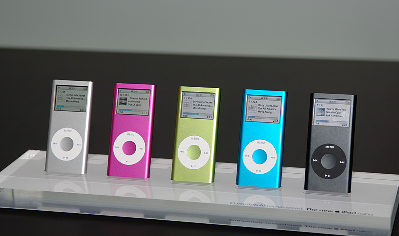 iPod nanoのカラーバリエーション